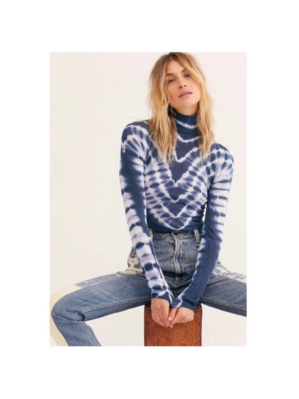 We The Free Psychedelic Turtleneck Top/ Medium